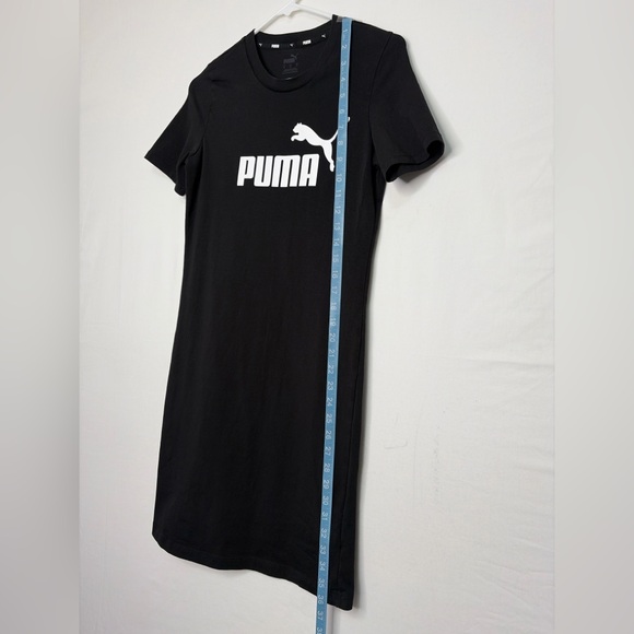 PUMA Black Logo T-Shirt Dress Women’s Medium Cotton Stretch Casual(E18)& - Picture 4 of 8